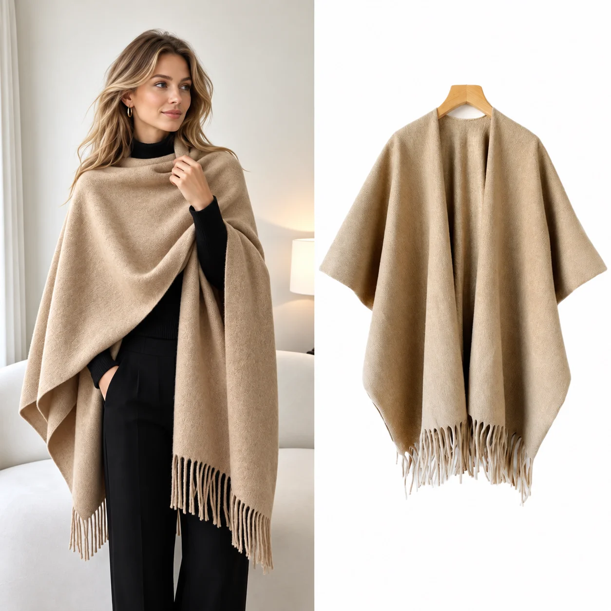 Châle d'hiver pour femme, ponc - Woven Scarf Blanket avis et prix